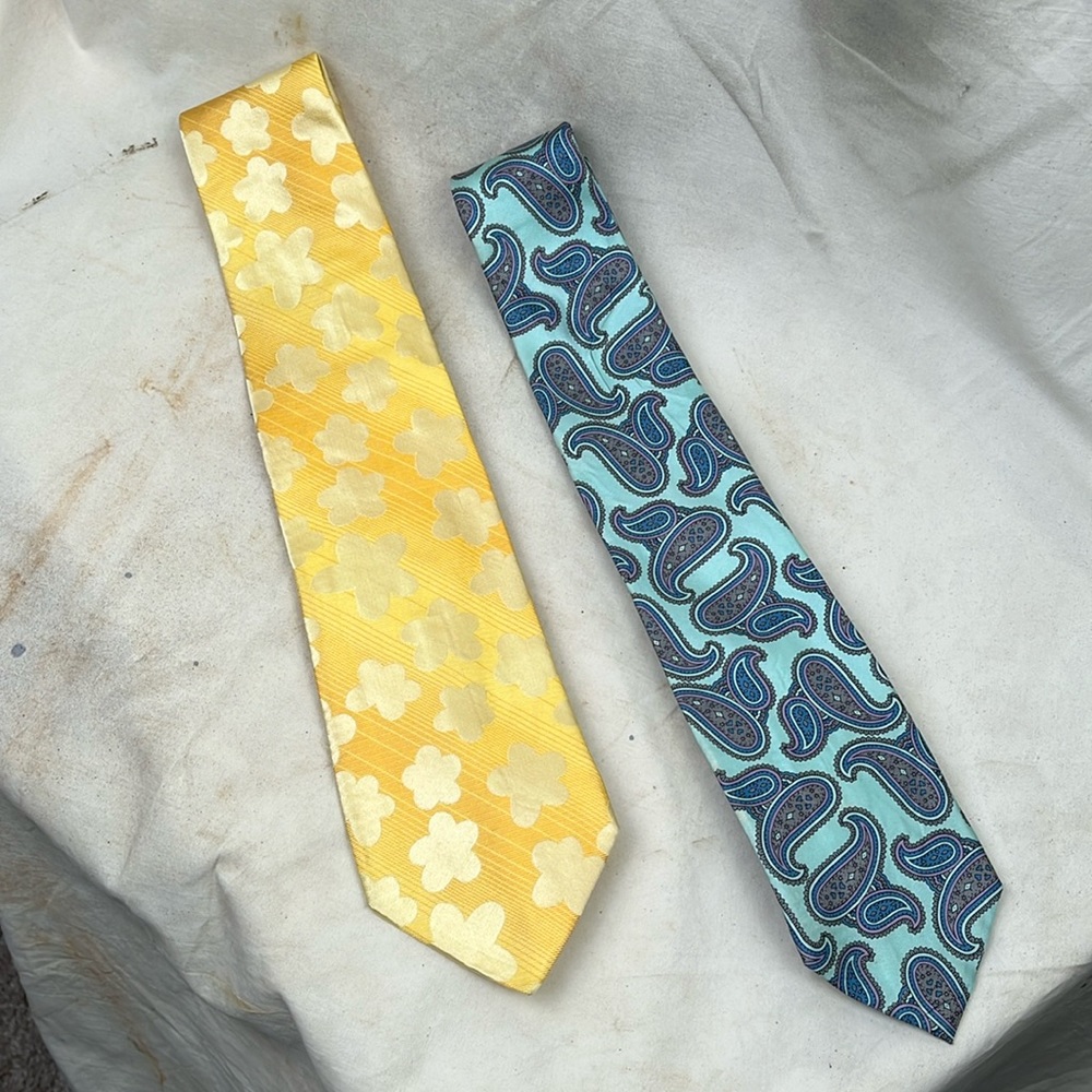 Two Patterned Silk Ties - image 1